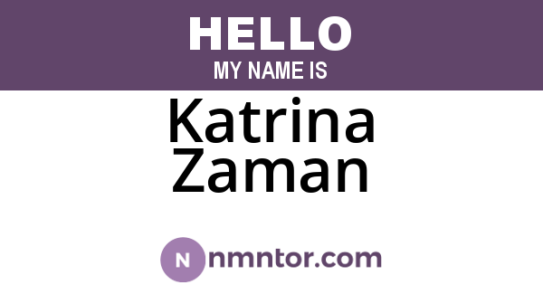 Katrina Zaman
