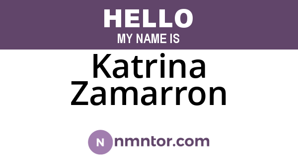 Katrina Zamarron