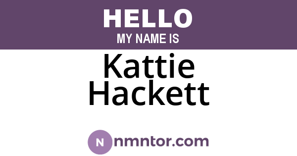 Kattie Hackett
