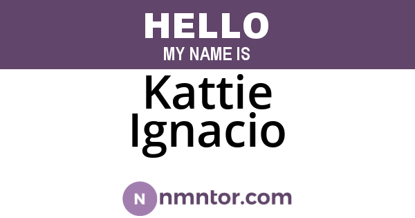 Kattie Ignacio