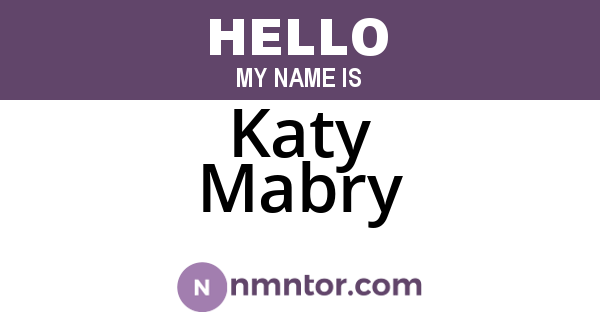 Katy Mabry