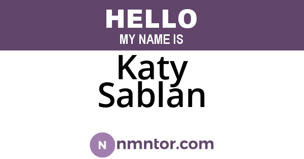Katy Sablan