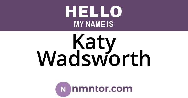 Katy Wadsworth