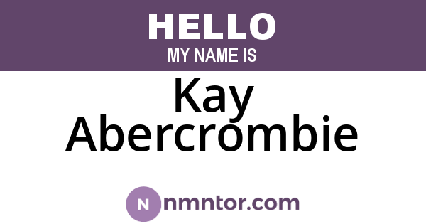 Kay Abercrombie