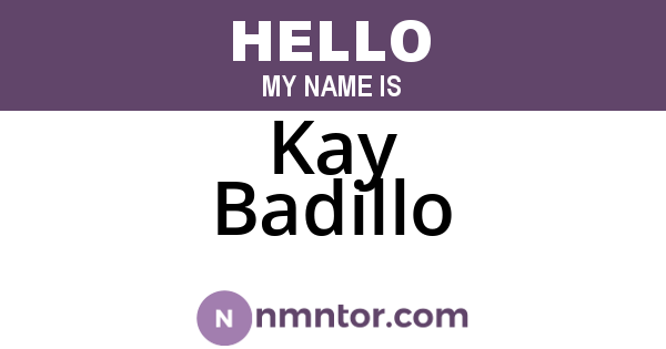 Kay Badillo