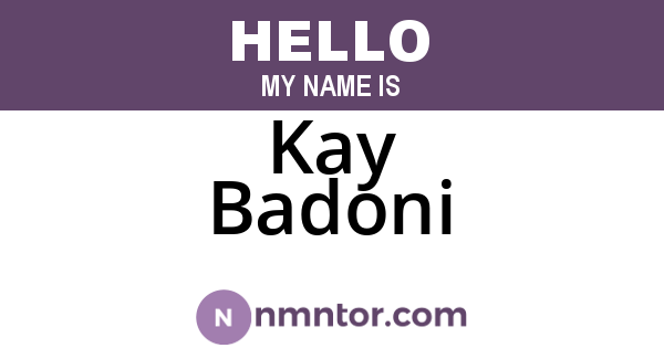 Kay Badoni