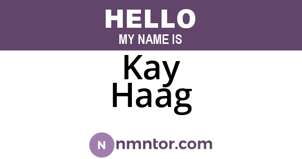 Kay Haag