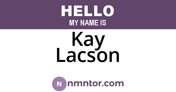 Kay Lacson
