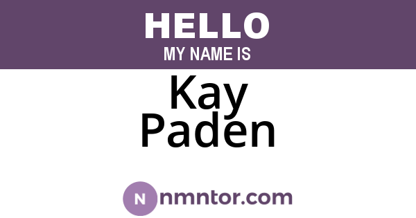 Kay Paden