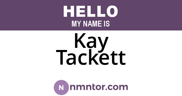 Kay Tackett