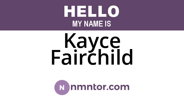 Kayce Fairchild