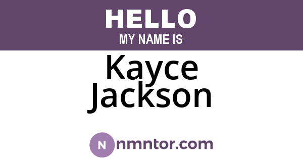 Kayce Jackson