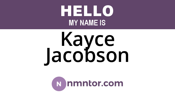 Kayce Jacobson