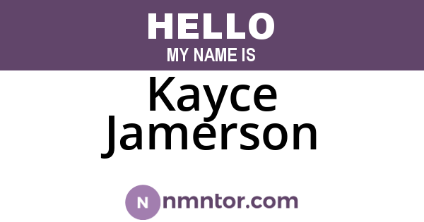 Kayce Jamerson