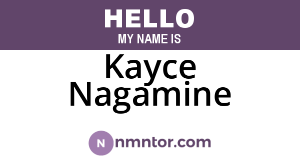 Kayce Nagamine