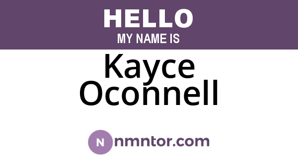 Kayce Oconnell