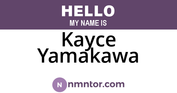 Kayce Yamakawa