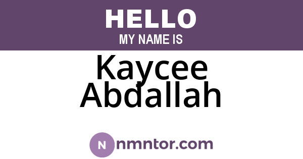 Kaycee Abdallah