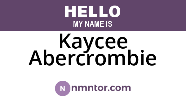 Kaycee Abercrombie