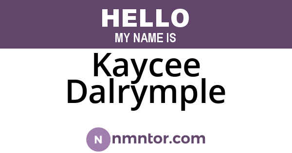 Kaycee Dalrymple