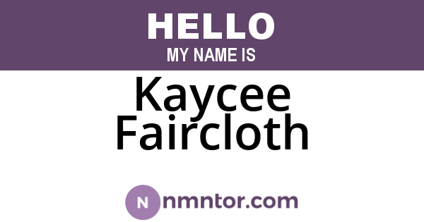 Kaycee Faircloth