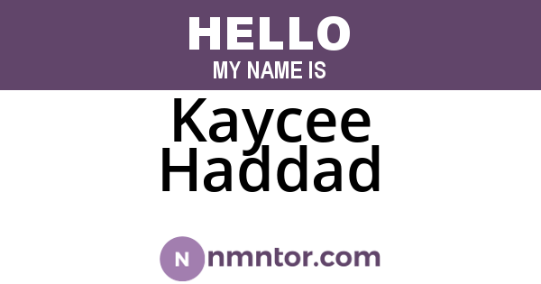 Kaycee Haddad