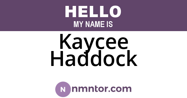 Kaycee Haddock