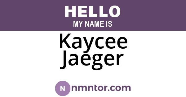 Kaycee Jaeger