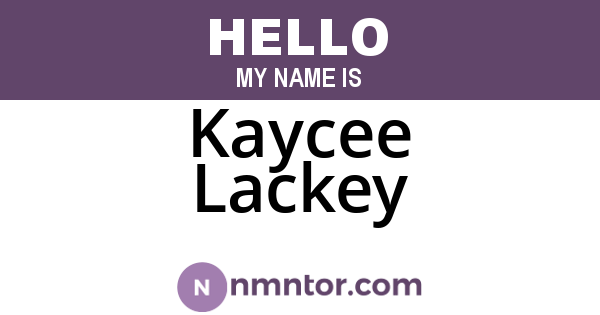 Kaycee Lackey