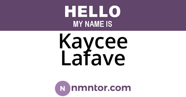 Kaycee Lafave