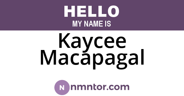 Kaycee Macapagal