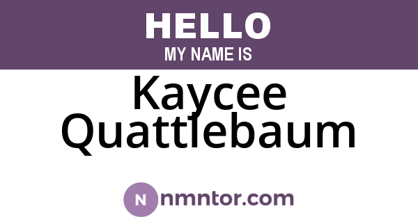 Kaycee Quattlebaum