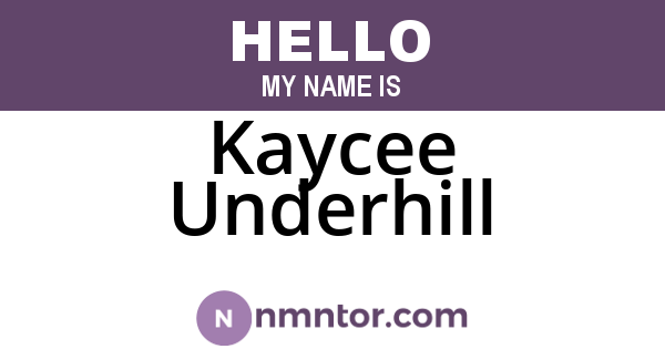 Kaycee Underhill