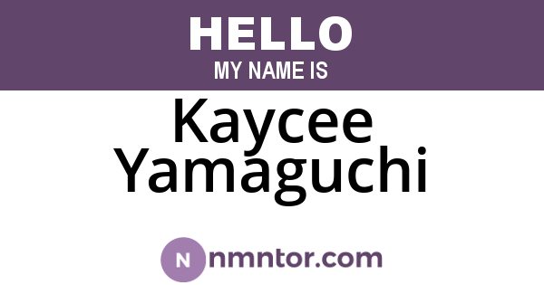 Kaycee Yamaguchi
