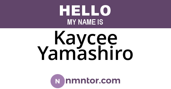Kaycee Yamashiro