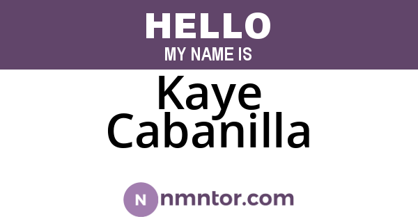Kaye Cabanilla