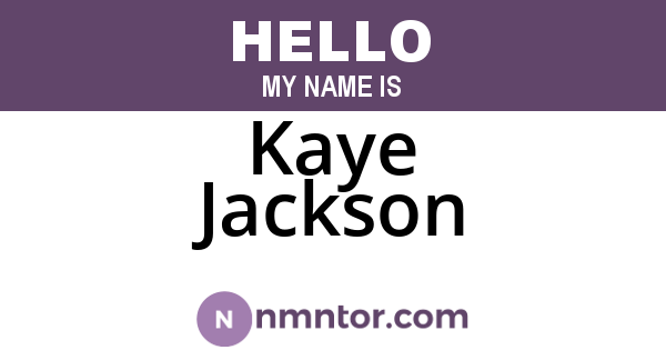 Kaye Jackson
