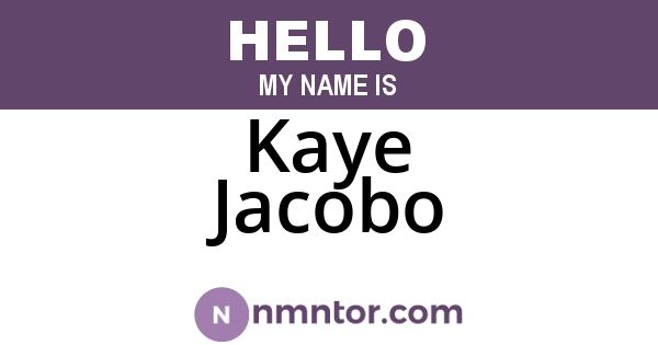 Kaye Jacobo