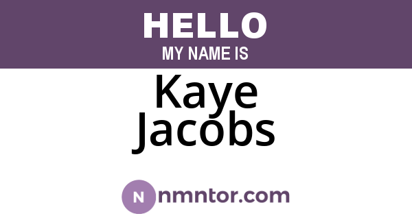 Kaye Jacobs