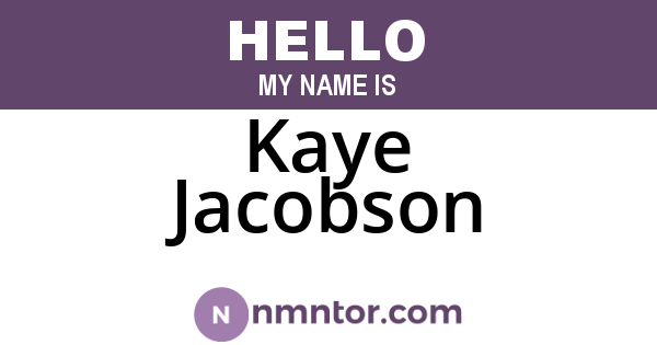 Kaye Jacobson