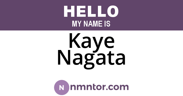 Kaye Nagata