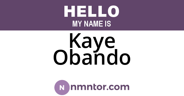 Kaye Obando
