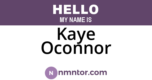 Kaye Oconnor