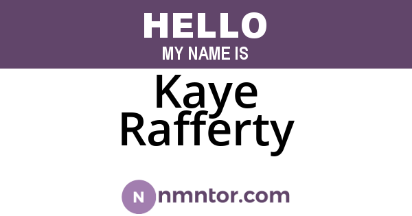 Kaye Rafferty