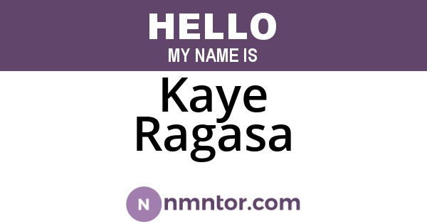 Kaye Ragasa