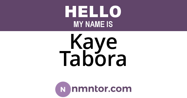 Kaye Tabora