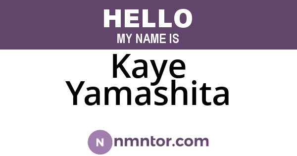 Kaye Yamashita