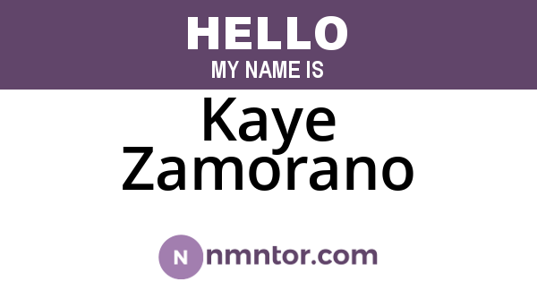 Kaye Zamorano