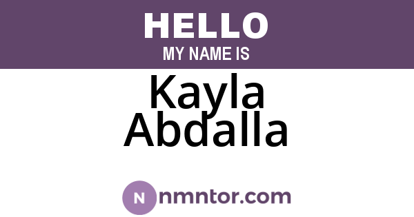 Kayla Abdalla