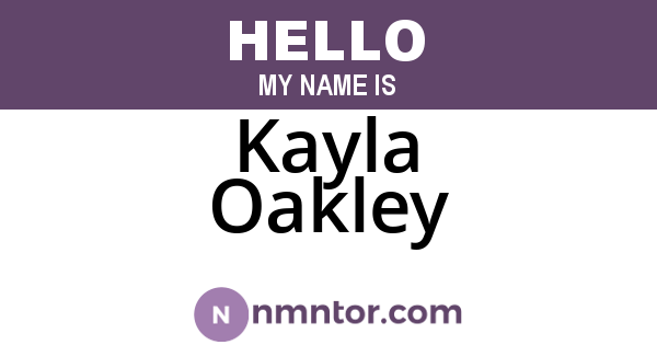 Kayla Oakley